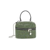 Arrivée de strass Sac à cosmétiques à chaîne occidentale entièrement en strass Sac messager Sac à main de niche